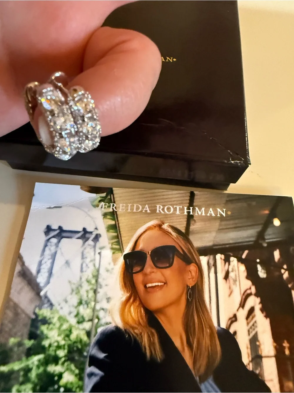 Freida Rothman 925 Sterling Silver All-Over Pavé CZ Hoop Earrings
